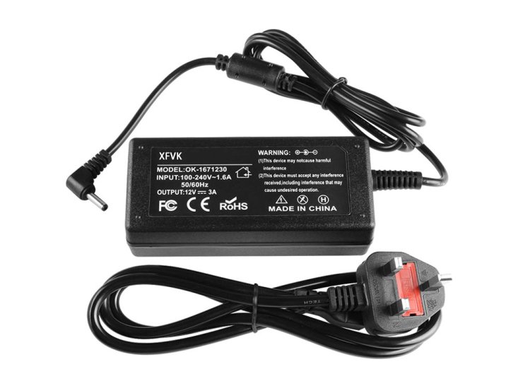 36W XFVK Laptop Charger Replacement for 613458-001 With Power Cord - Click Image to Close
