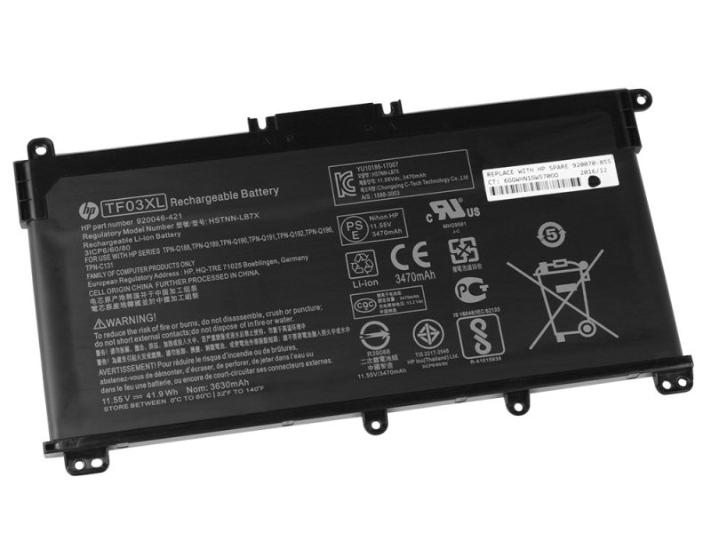 Original 3630mAh 41.9Wh HP TF03XL HSTNN-LB7X HSTNN-LB7J Battery